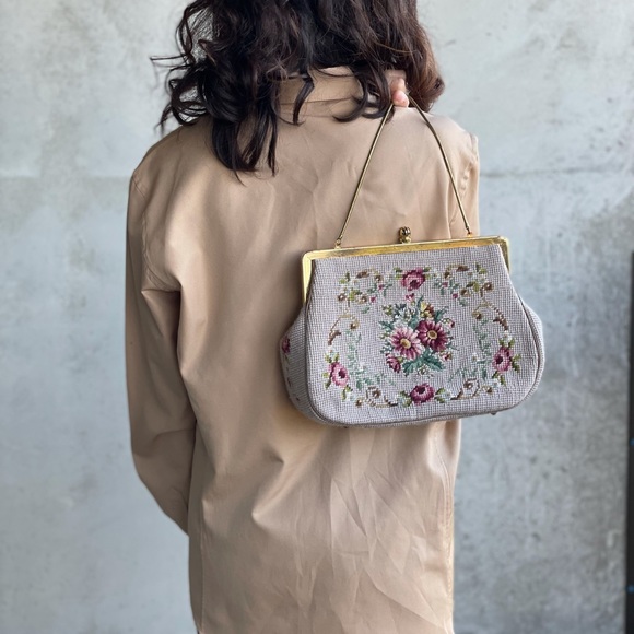 Vintage Needlepoint Purse - Picture 4 of 11